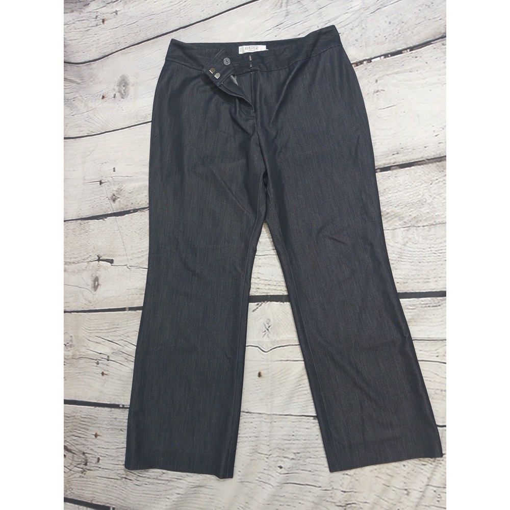 Kasper Women's Size 8 Petite‎ Dress Pants Denim Blue Straight Leg
